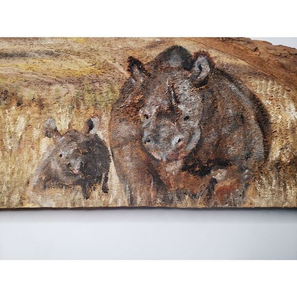 Art Piece Oils on Natural Wood - Picture 2 of 6